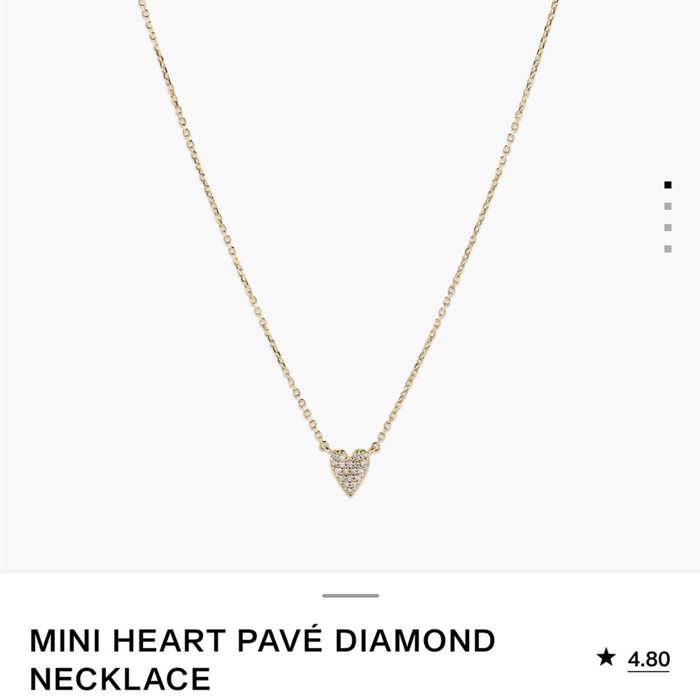 Mejuri Mini Heart Pavé Diamond Necklace